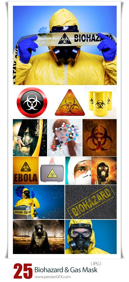 دانلود 25 عکس با کیفیت ماسک گاز و خطرات بیولوژیکی - Biohazard And Gas Mask