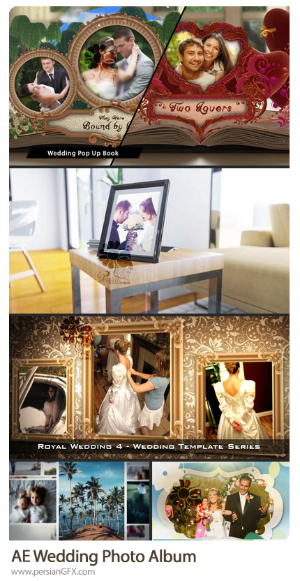 دانلود 5 پروژه افترافکت آلبوم عکس عروسی - Wedding Photo Album