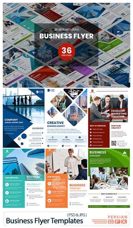 دانلود 36 فلایر لایه باز تجاری - Business Flyers