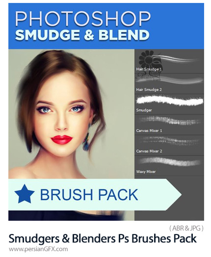 دانلود براش فتوشاپ لکه و سیاهی برای ویرایش پرتره - Smudgers & Blenders