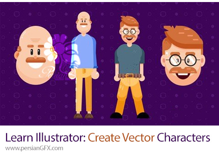 دانلود آموزش طراحی کاراکتر وکتور در ادوبی ایلوستریتور - Learn Illustrator: Create Vector Characters