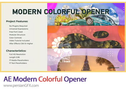 دانلود پروژه افترافکت اوپنر رنگی مدرن به همراه آموزش ویدئویی - Modern Colorful Opener