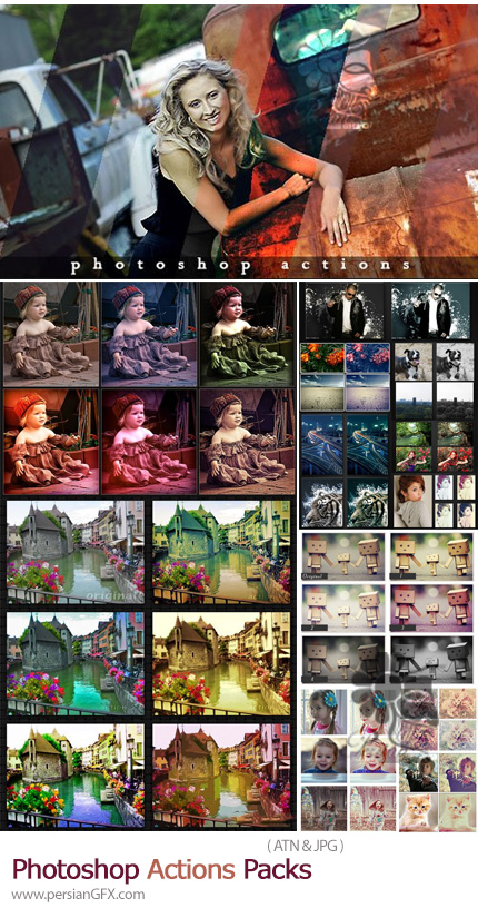 دانلود پک اکشن فتوشاپ با 13 افکت ویرایش رنگ تصاویر - Photoshop Actions Packs