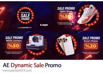 دانلود پروژه افترافکت پرومو فروش ویژه داینامیک به همراه آموزش ویدئویی - Dynamic Sale Promo