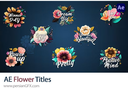 دانلود پروژه افترافکت تایتل های گلدار متحرک به همراه آموزش ویدئویی - Flower Titles