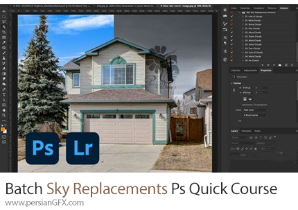 آموزش دوره سریع جایگزینی آسمان در فتوشاپ - Batch Sky Replacements Photoshop Quick Course