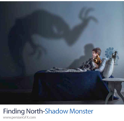 آموزش ایجاد سایه هیولا برای تصویر در فتوشاپ - Finding North-Shadow Monster