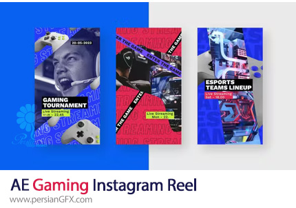 دانلود پروژه افترافکت انیمیشن گیمینگ برای ریلز اینستاگرام + آموزش - Gaming Instagram Reel