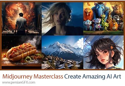 آموزش مسترکلاس میدجورنی برای ساخت طرح های هنری شگفت انگیز - Create Amazing AI Art In Midjourney