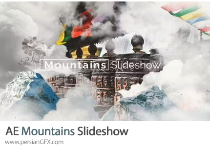 دانلود پروژه افترافکت اسلایدشو با تصاویر کوهستانی + آموزش - Mountains Slideshow