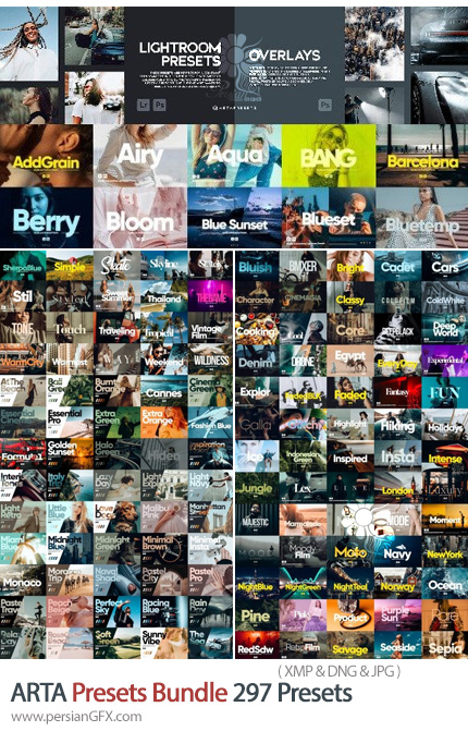 دانلود 297 پریست لایتروم با افکت های مختلف برای موبایل و دسکتاپ - ARTA Presets Bundle
