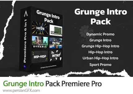 دانلود پک اینترو گرانج برای پریمیر پرو + آموزش - Grunge Intro Pack Premiere Pro