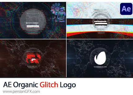 دانلود پروژه افترافکت نمایش لوگو با افکت گلیچ ارگانیک + آموزش - Organic Glitch Logo