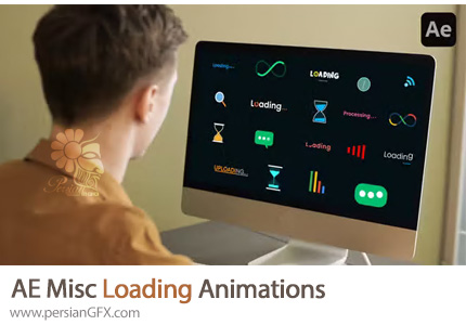 دانلود پروژه افترافکت 20 انیمیشن لودر یا بارگذاری متنوع + آموزش - Loading Animations