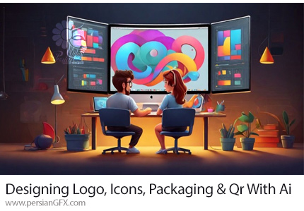 آموزش طراحی لوگو، وکتور آرت ها، آیکون ها، بسته بندی و QR کد با هوش مصنوعی - Designing Logo, Vector Arts, Icons, Packaging & QR With AI