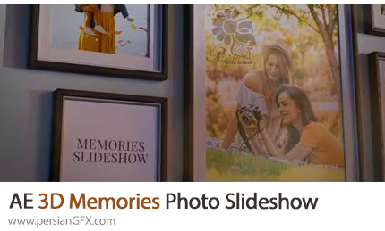 دانلود پروژه افترافکت اسلایدشو سه بعدی تصاویر یادگاری - 3D Memories Photo Slideshow