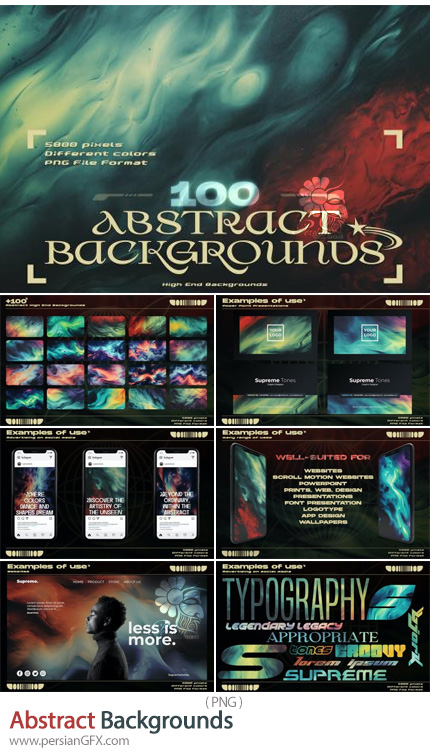 دانلود مجموعه بک گراند PNG انتزاعی با کیفیت بالا - Abstract Backgrounds