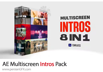 دانلود پک پروژه افترافکت اینترو مولتی اسکرین + آموزش - Multiscreen Intros Pack