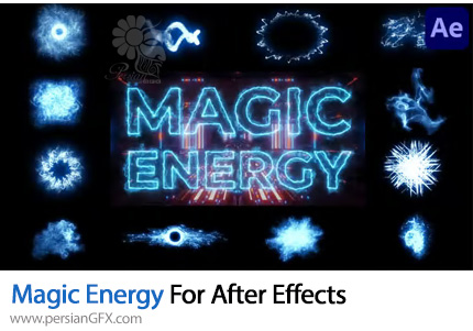دانلود پک افکت های انرژی جادویی برای افترافکت + آموزش - Magic Energy