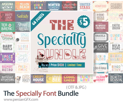 دانلود مجموعه فونت انگلیسی با طراحی ویژه - The Specially Font Bundle