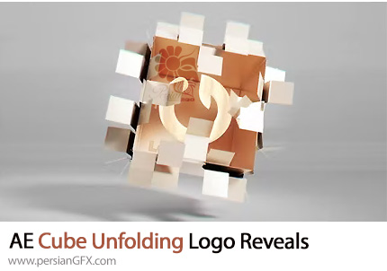 دانلود پروژه افترافکت اینترو لوگو با بازشدن مکعب + آموزش - Cube Unfolding Logo Reveals