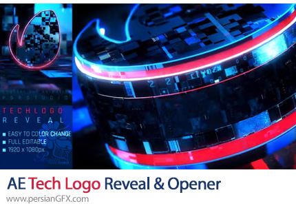 دانلود پروژه افترافکت لوگوموشن با تم تکنولوژی + آموزش - Tech Logo Reveal | Tech Logo Opener