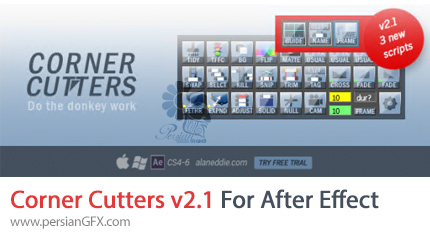 دانلود اسکریپت Corner Cutters v2.1 برای ویرایش آسان لایه ها در افترافکت