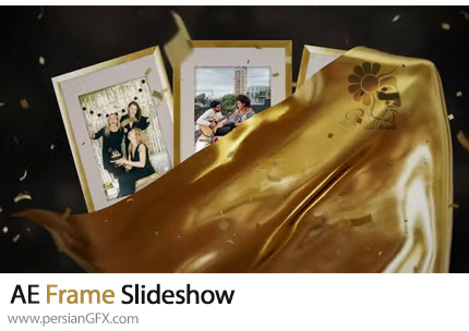 دانلود پروژه افترافکت اسلایدشو با فریم طلایی - Frame Slideshow