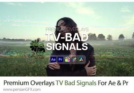 دانلود پک ترانزیشن سیگنال های خرابی تلویزیون برای افترافکت و پریمیر - Premium Overlays TV Bad Signals
