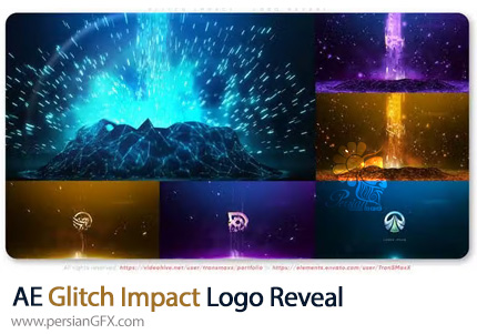 دانلود پروژه افترافکت لوگوموشن با انفجار ذرات گلیچ - Glitch Impact Logo Reveal