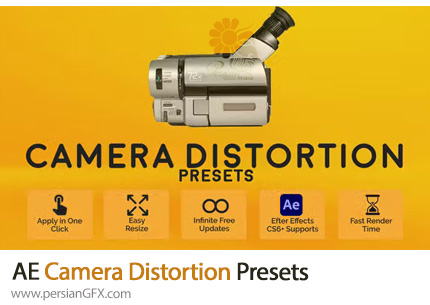 دانلود ابزار ایجاد افکت نویز دوربین در افترافکت + آموزش - Camera Distortion Presets