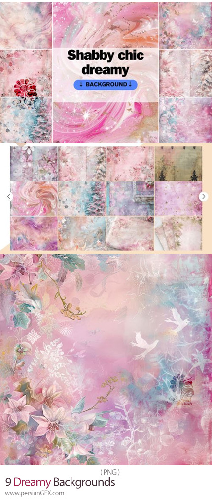 دانلود 9 بک گراند PNG با طرح رویایی - Dreamy Backgrounds