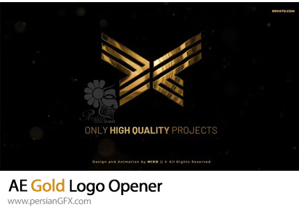 دانلود پروژه افترافکت اوپنر لوگو با افکت طلایی براق + آموزش - Gold Logo Opener