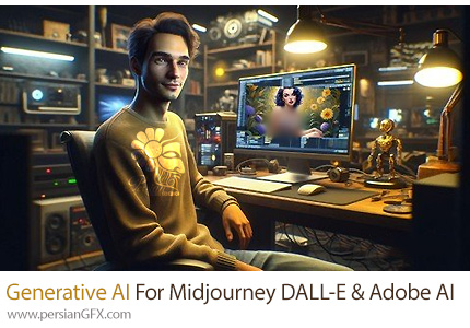 آموزش هوش مصنوعی مولد برای میدجورنی، DALL-E و هوش مصنوعی ادوبی - Generative AI For Midjourney, DALL-E And Adobe AI
