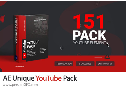 دانلود پروژه افترافکت 151 المان یوتیوب + آموزش - Unique YouTube Pack