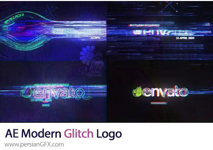 دانلود پروژه افترافکت اینترو لوگو با افکت گلیچ مدرن - Modern Glitch Logo