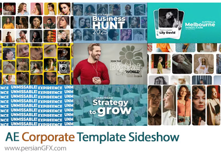 دانلود پروژه افترافکت اسلایدشو بیزنسی و تجاری + آموزش - Corporate Template Sideshow