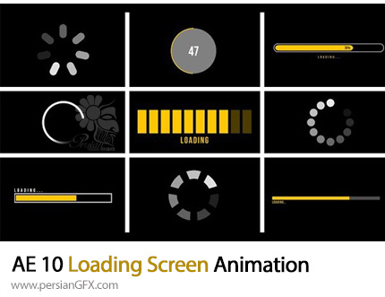 دانلود پروژه افترافکت 10 انیمیشن صفحه لودینگ یا بارگذاری - Loading Screen Animation