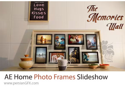 دانلود پروژه افترافکت اسلایدشو قاب عکس خانگی + آموزش - Home Photo Frames Slideshow