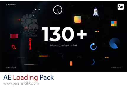 دانلود پروژه افترافکت بیش از 130 انیمیشن لودینگ یا بارگذاری + آموزش - Loading Pack