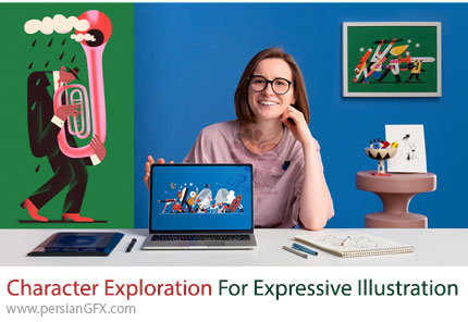 آموزش بررسی و کاوش کاراکتر برای تصویرسازیهای رسا در ایلوستریتور و فتوشاپ - Character Exploration For Expressive Illustration