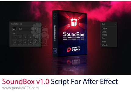 دانلود اسکریپت SoundBox v1.0 برای داشتن تعداد زیادی افکت صوتی برای ساخت تیزر موشن گرافیک در افترافکت