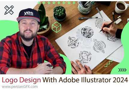 آموزش طراحی لوگو با ادوبی ایلوستریتور 2024 - Logo Design With Adobe Illustrator 2024