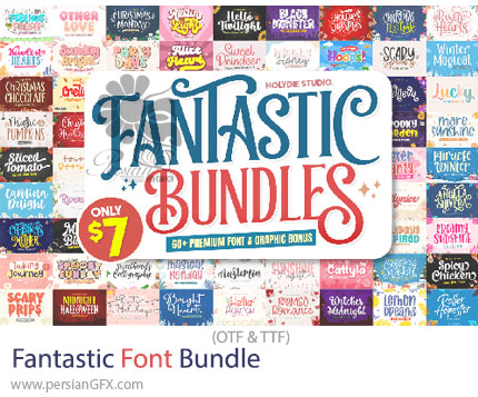 دانلود بیش از 60 فونت انگلیسی دست نویس با طراحی ویژه - Fantastic Font Bundle