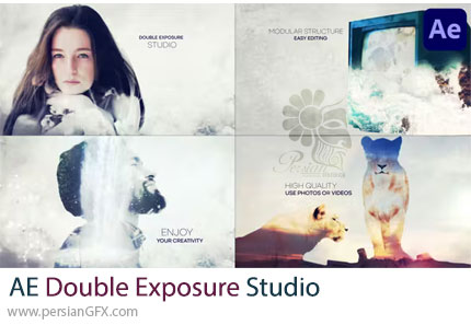 دانلود پروژه افترافکت ساخت ویدئو با افکت دابل اکسپوژر + آموزش - Double Exposure Studio