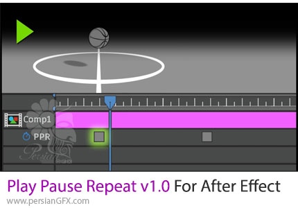 دانلود اسکریپت Play Pause Repeat v1.0 برای کنترل بر روی پخش انیمیشن ها در افترافکت