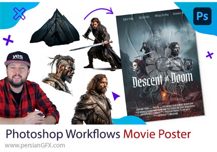 آموزش طراحی پوستر فیلم تخیلی در فتوشاپ - Photoshop Workflows Movie Poster