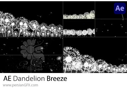 دانلود پروژه افترافکت بک گراندهای متحرک پرواز قاصدک ها + آموزش - Dandelion Breeze