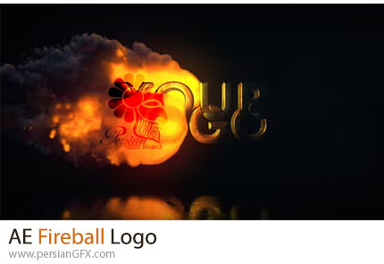 دانلود پروژه افترافکت لوگوموشن با توپ آتشین + آموزش - Fireball Logo