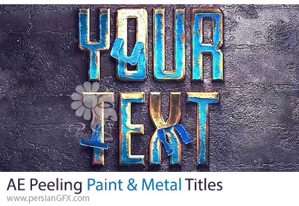 دانلود پروژه افترافکت انیمیشن تایتل با افکت لایه برداری رنگ و فلز + آموزش - Peeling Paint And Metal Titles